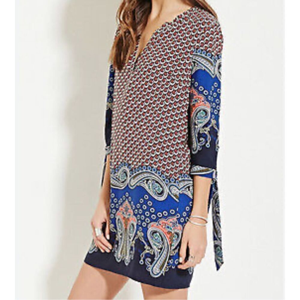Forever 21 Contemporary Paisley Mini Dress in small - Picture 9 of 9